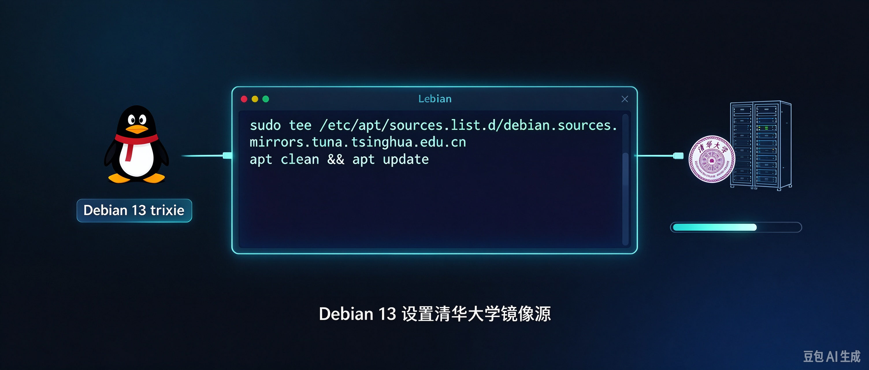 Debian 13 设置清华大学镜像源